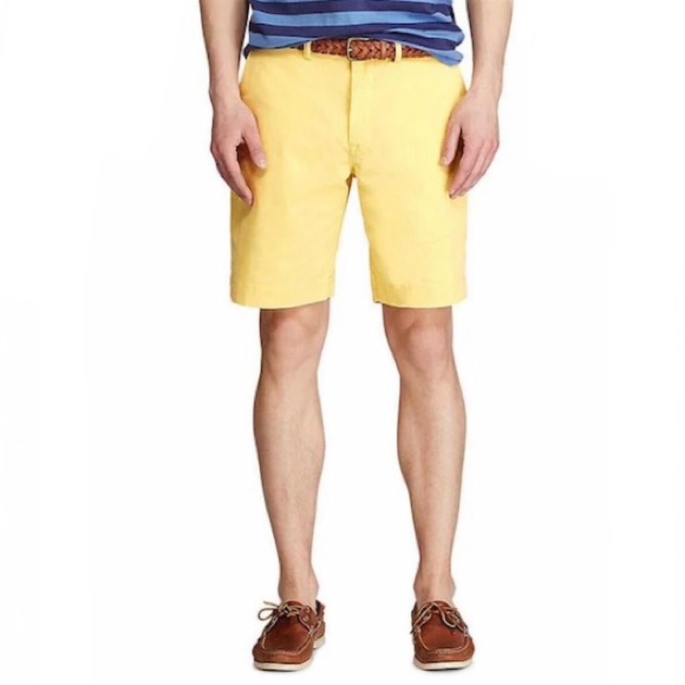 Ralph Lauren Men's Yellow Polo Classic fit Lightweight Chino Shorts
